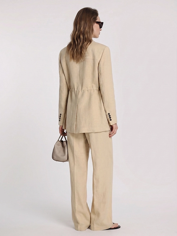 брюки Max Mara MSTSUMERO цвет светло-бежевый