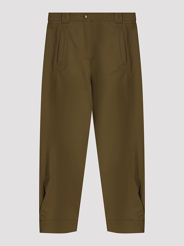 брюки Max Mara MXMADORNI цвет хаки