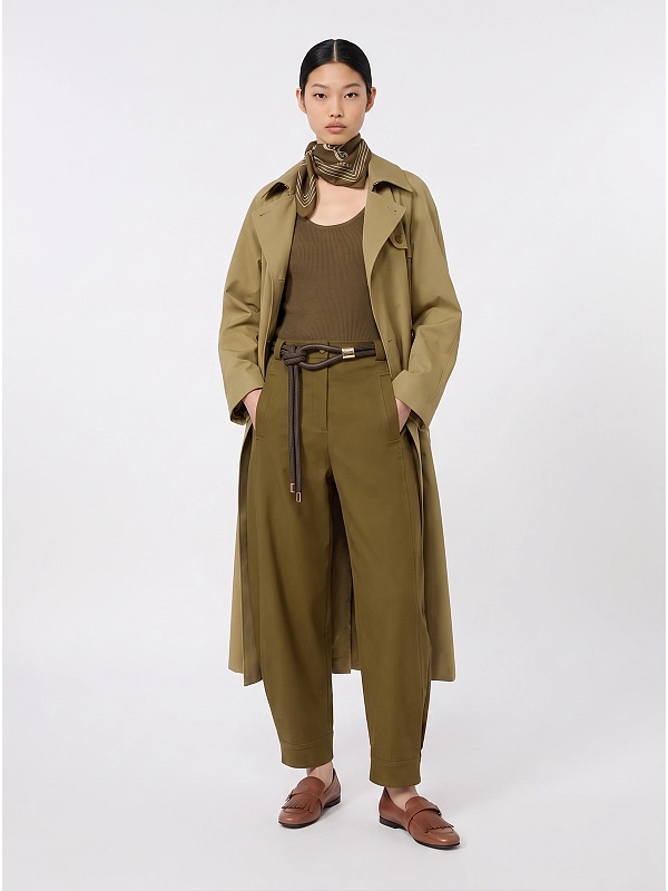 брюки Max Mara MXMADORNI цвет хаки