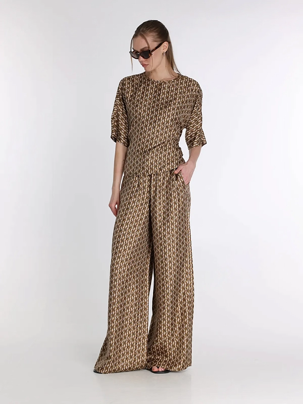 брюки Max Mara MXMCLARINO цвет бежевый