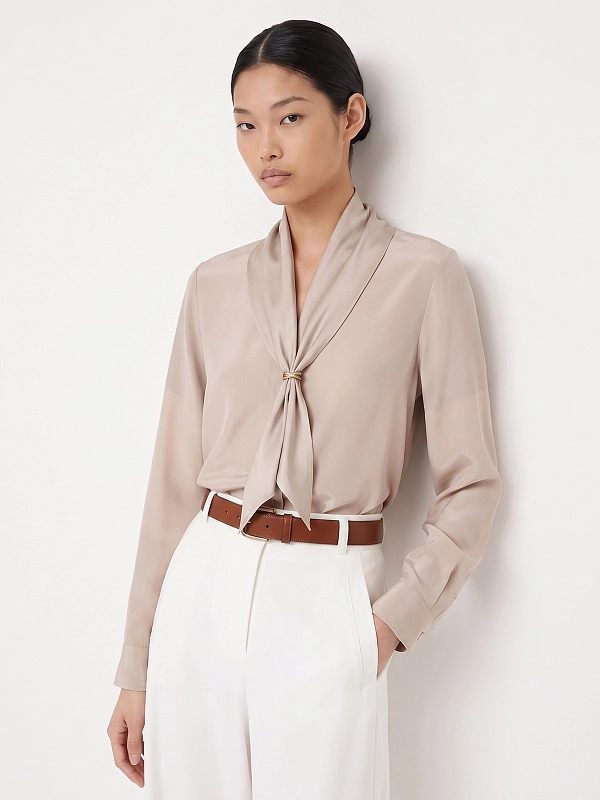 блузка Max Mara MXMDRY цвет светло-бежевый