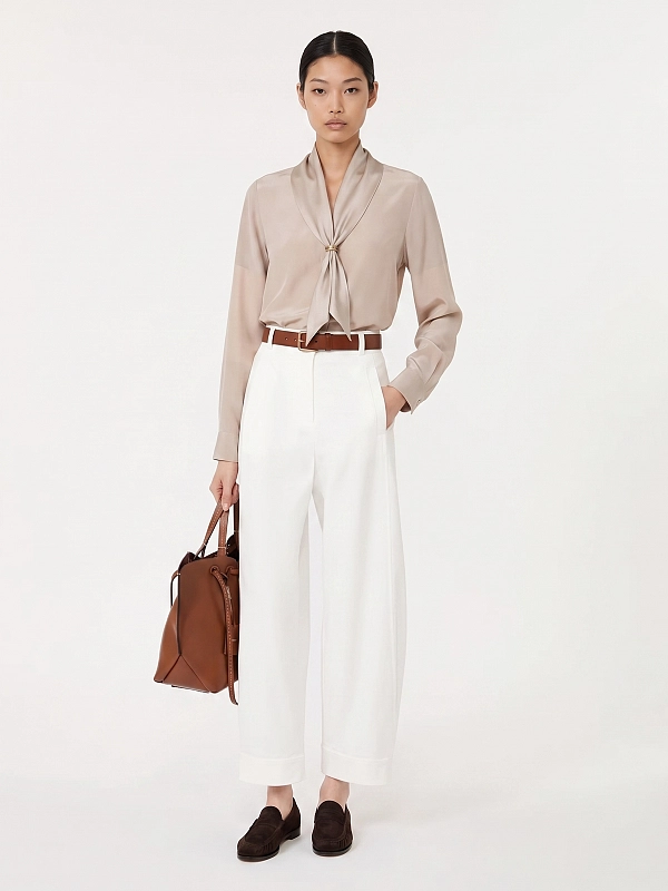 блузка Max Mara MXMDRY цвет светло-бежевый