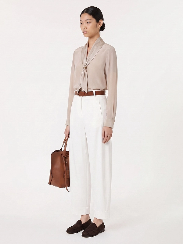 блузка Max Mara MXMDRY цвет светло-бежевый