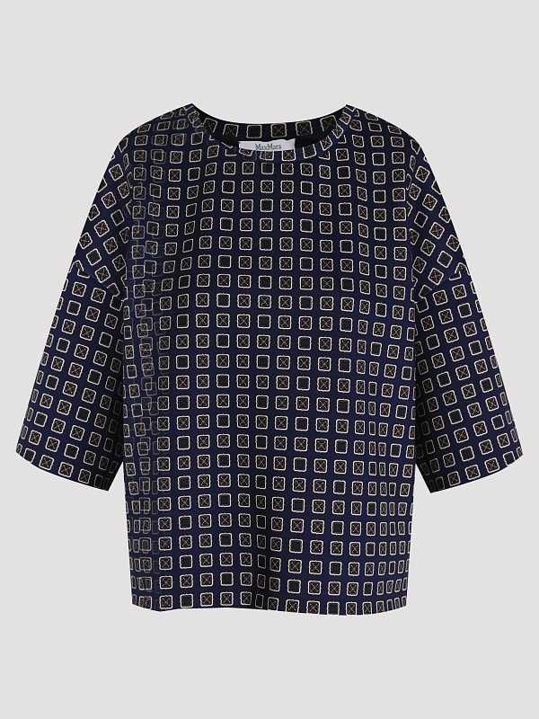 футболка Max Mara MXMNOTIZIA цвет темно-синий