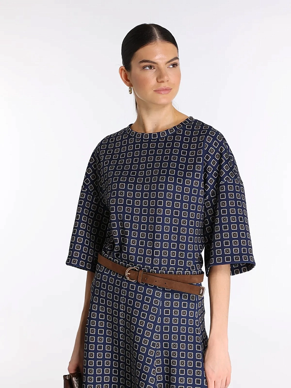 футболка Max Mara MXMNOTIZIA цвет темно-синий
