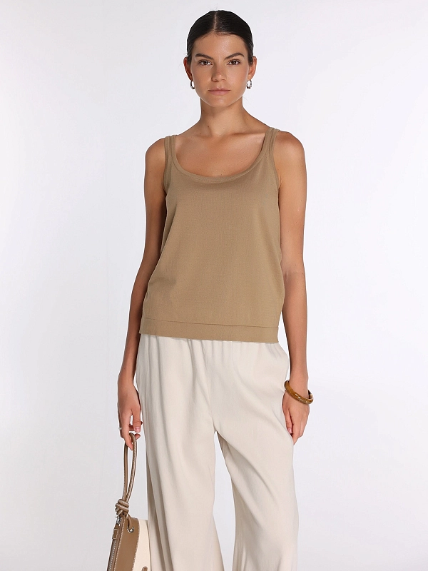 майка Max Mara MXPUMANO цвет кэмэл