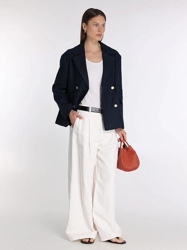 брюки Max Mara SMMALOA цвет белый