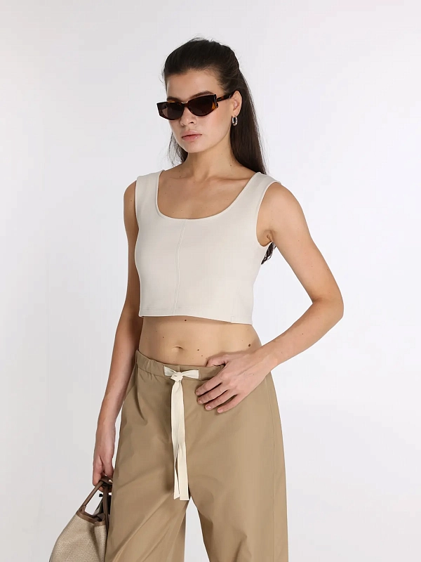 топ Max Mara SMMDIRE цвет молочный