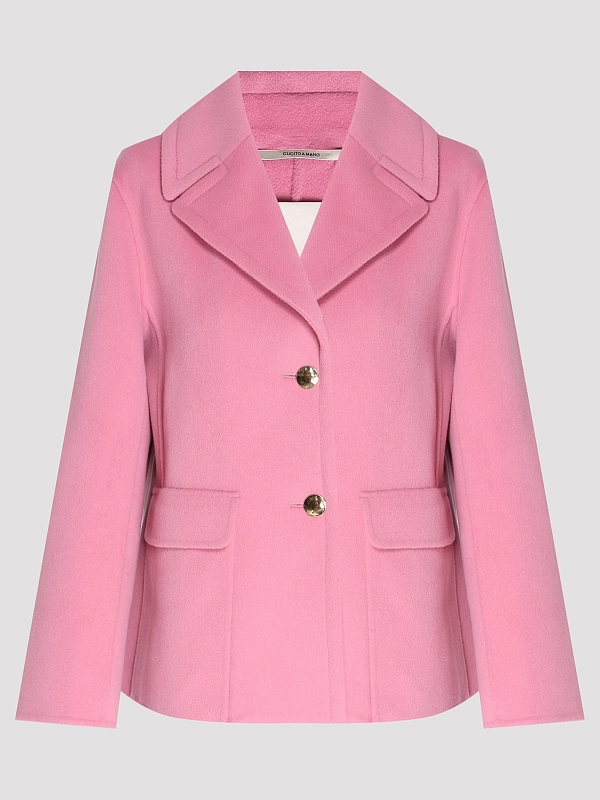 пальто короткое Max Mara SMMSISSY цвет розовый