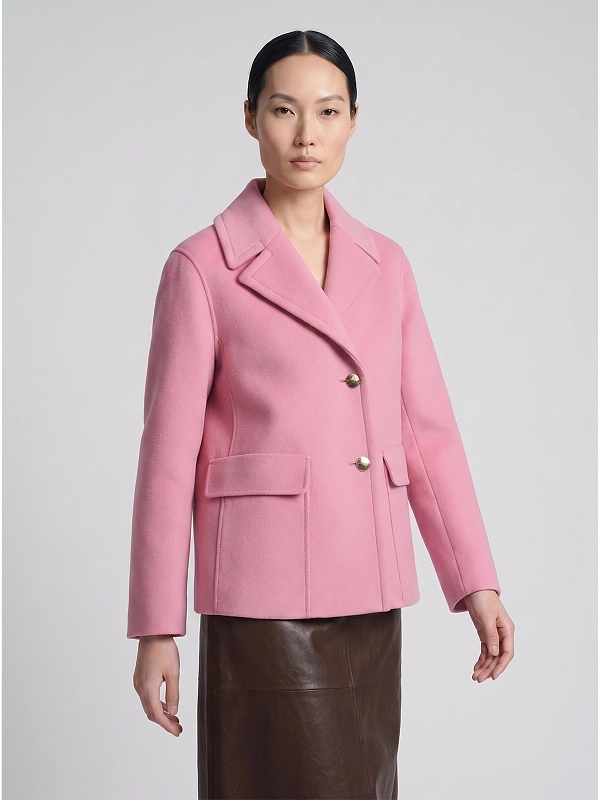 пальто короткое Max Mara SMMSISSY цвет розовый