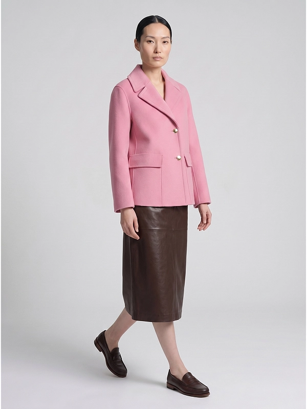 пальто короткое Max Mara SMMSISSY цвет розовый