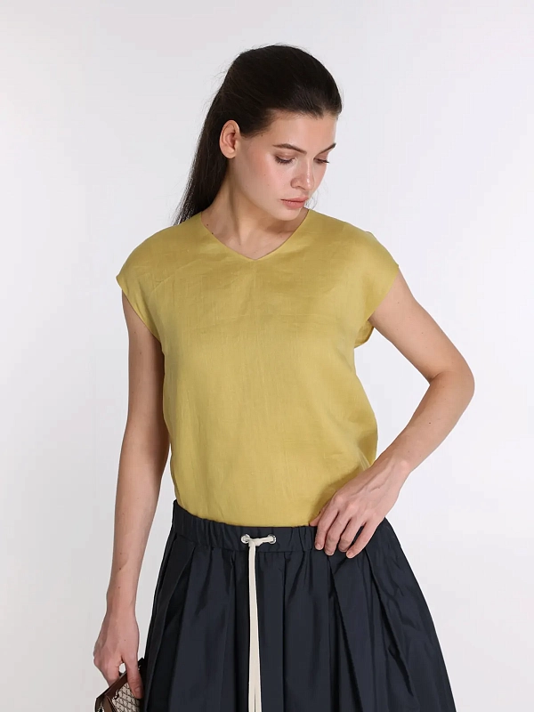 топ Max Mara SMMTALENTO цвет желтый