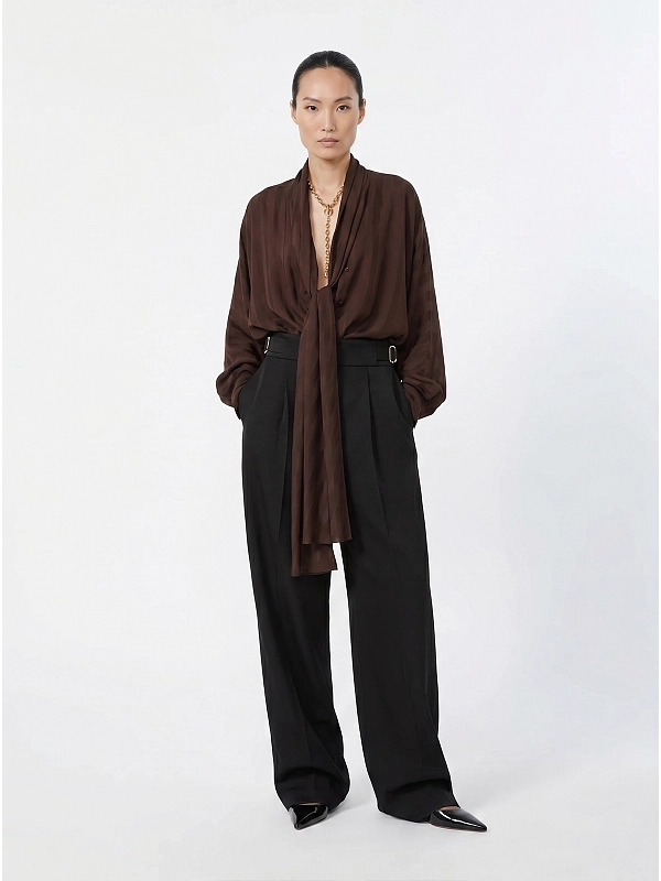 блузка Max Mara SPXCORSARO цвет коричневый