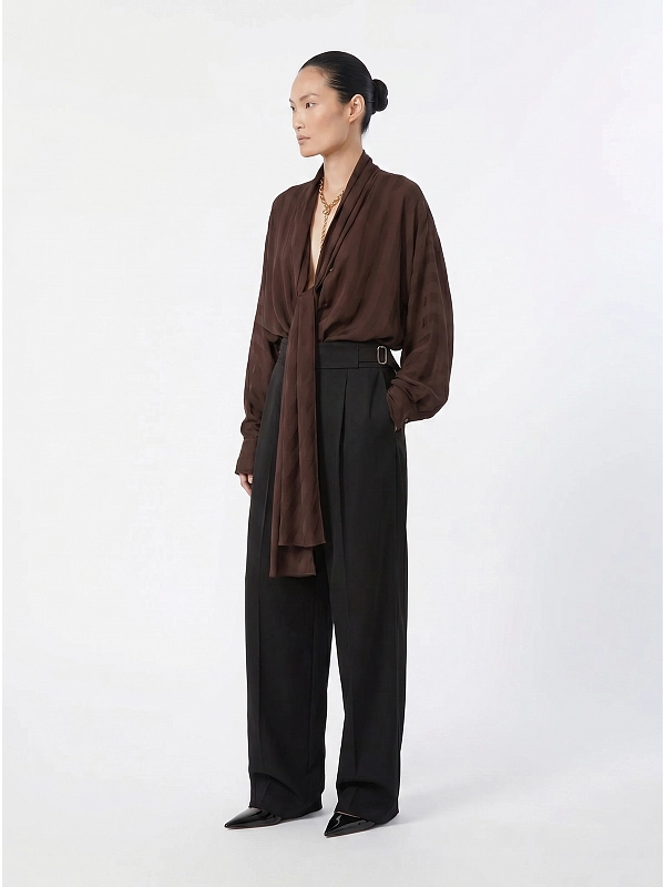 блузка Max Mara SPXCORSARO цвет коричневый
