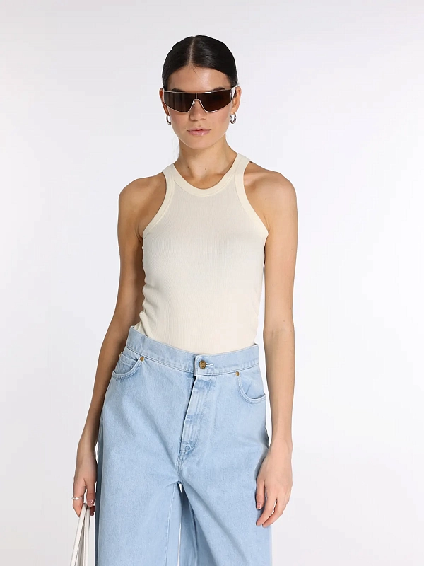 майка Max Mara SPXFUMATO цвет молочный