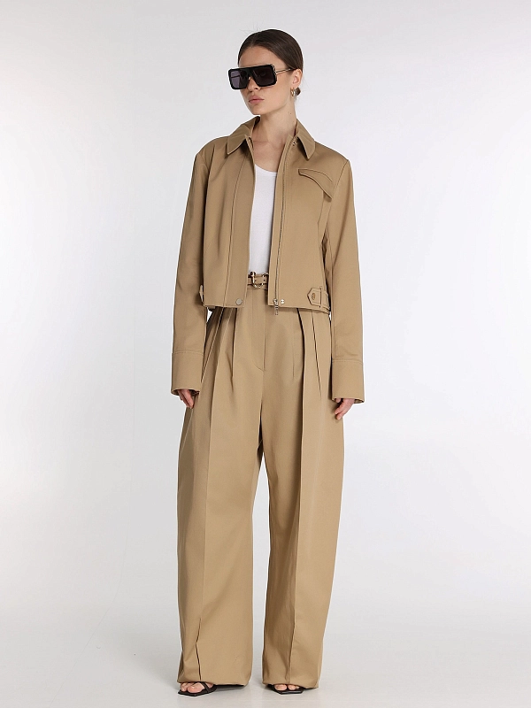 брюки Max Mara SPXIDONEO цвет бежевый