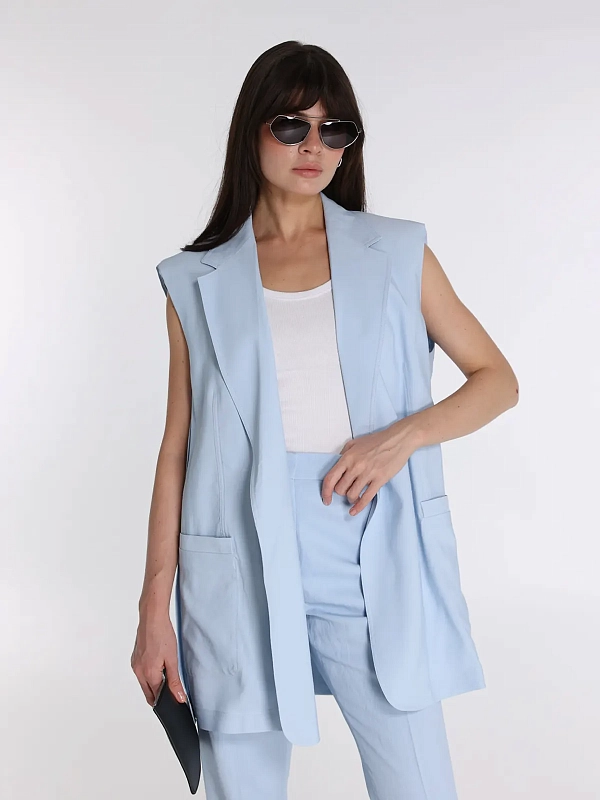 жилет Max Mara SPXMAGGIO цвет голубой