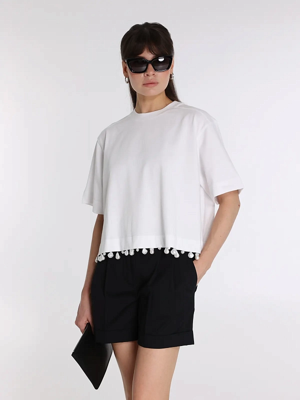 футболка Max Mara SPXPALMAS цвет белый