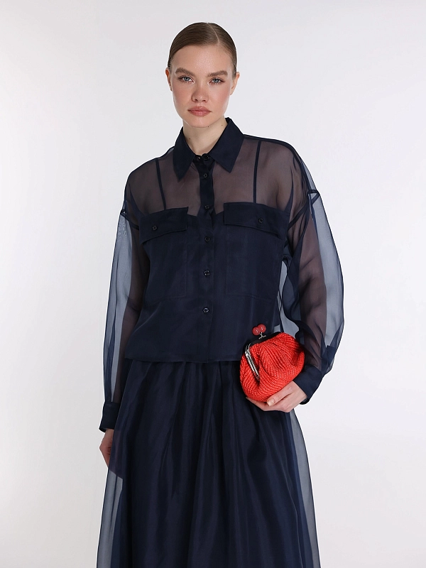 блузка Max Mara Weekend WKDCOLOMBA цвет темно-синий