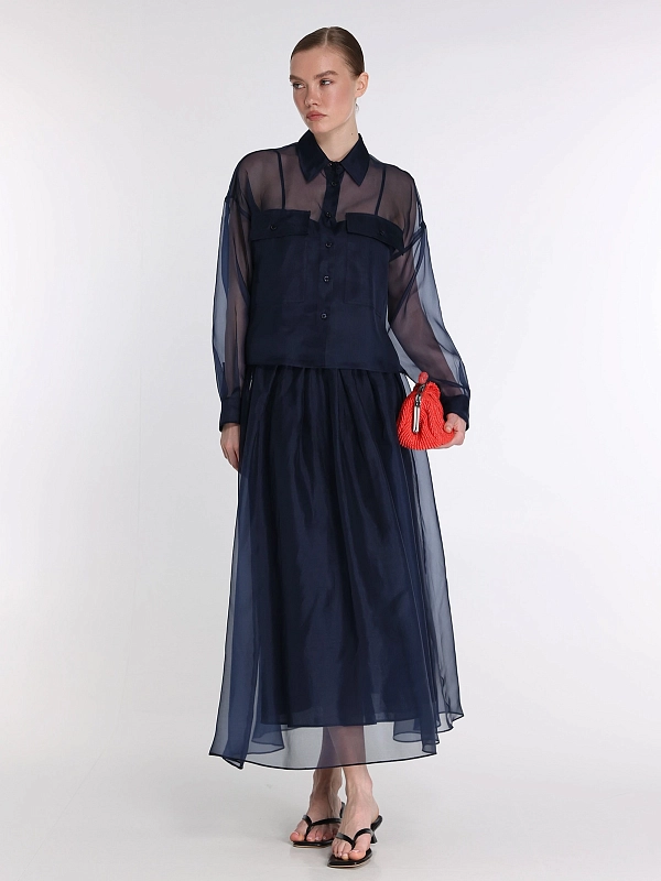 блузка Max Mara Weekend WKDCOLOMBA цвет темно-синий