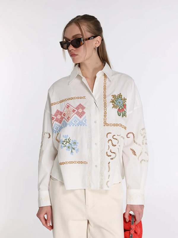 рубашка Max Mara Weekend WKDFONTE цвет белый