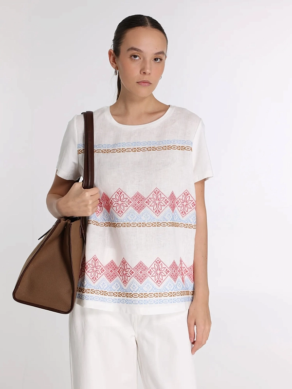 футболка Max Mara Weekend WKDGENIO цвет белый, красный, голубой