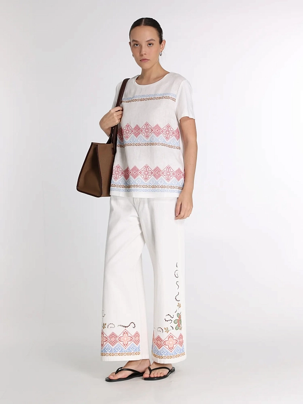 футболка Max Mara Weekend WKDGENIO цвет белый, красный, голубой