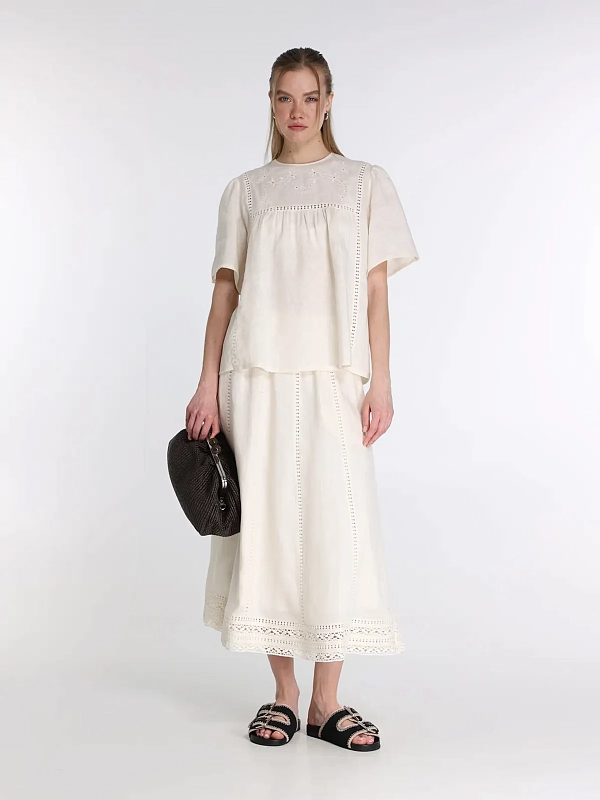 юбка Max Mara Weekend WKDGERGO цвет молочный