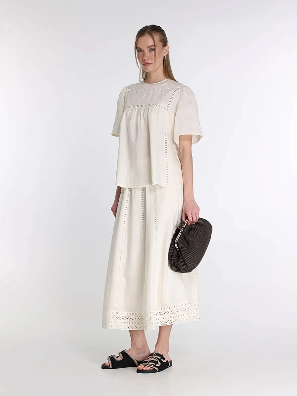юбка Max Mara Weekend WKDGERGO цвет молочный