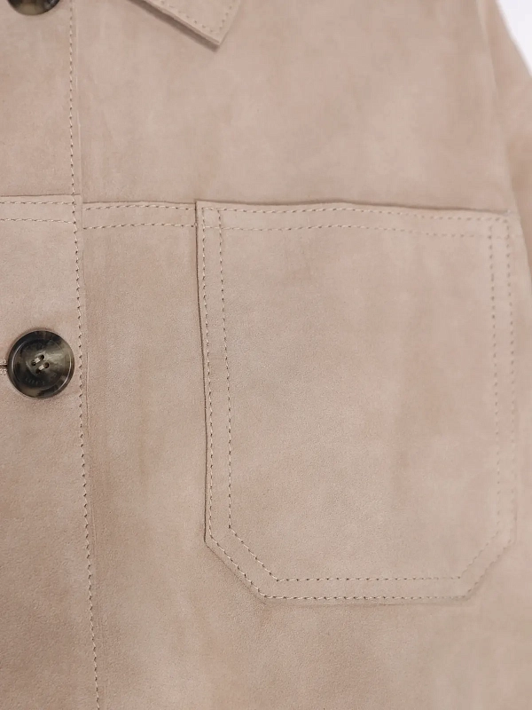 куртка кожаная Max Mara Weekend WKDGHIERA цвет бежевый