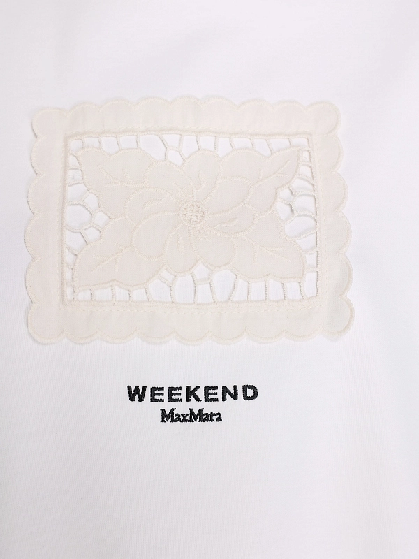 футболка Max Mara Weekend WKDSALA цвет белый, бежевый