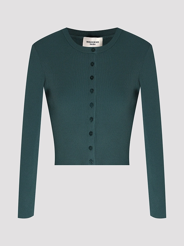 кардиган Max Mara Weekend WKDTENNIS цвет зеленый