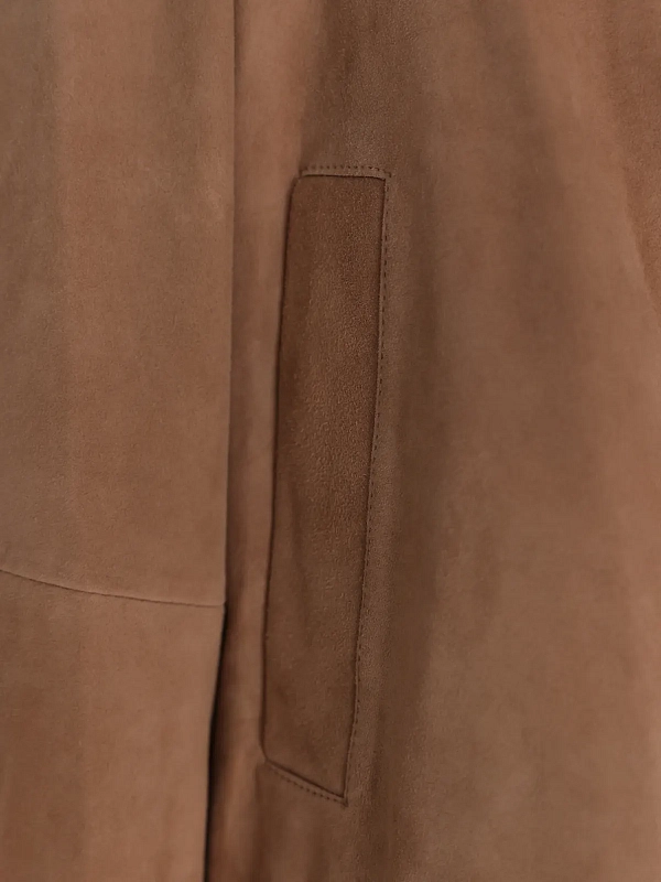 куртка кожаная Max Mara Weekend WKDZUPPA цвет бежевый