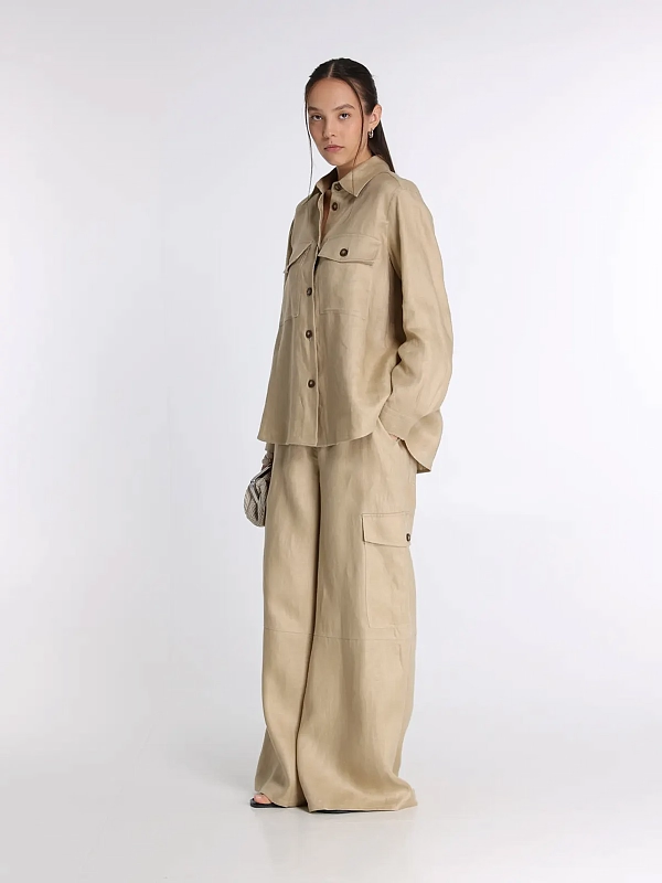 брюки Max Mara Weekend WKIFINALE цвет бежевый