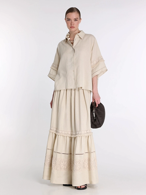 юбка Max Mara Weekend WKIPALLORE цвет бежевый