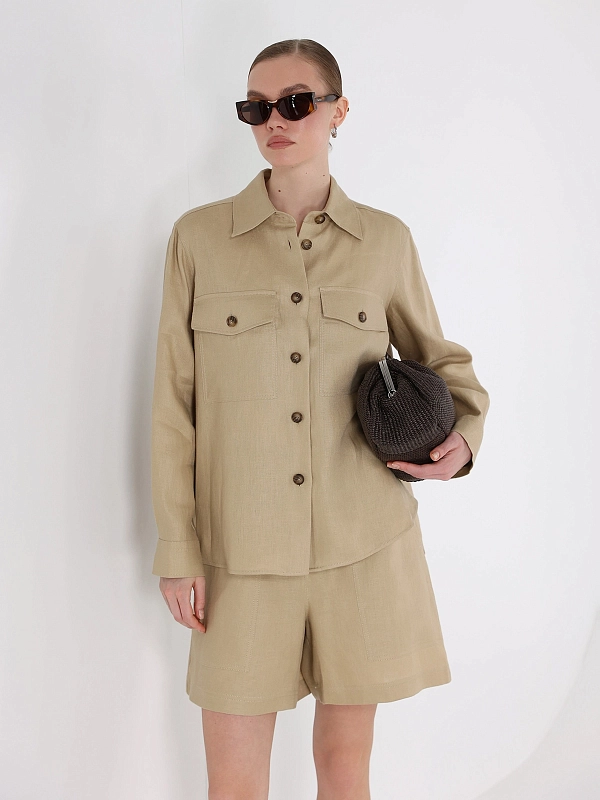рубашка Max Mara Weekend WKIPOMPOSA цвет бежевый