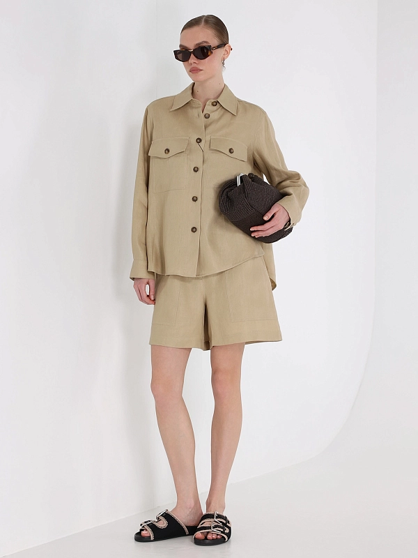 рубашка Max Mara Weekend WKIPOMPOSA цвет бежевый