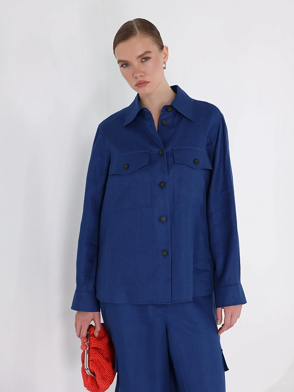 рубашка Max Mara Weekend WKIPOMPOSA цвет синий