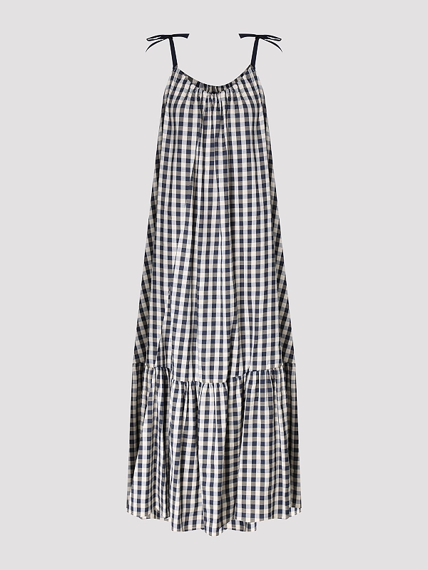 сарафан Max Mara Weekend WKIUGOLA цвет бежевый синяя клетка