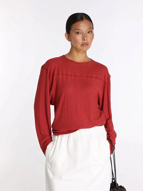 джемпер NOTHING WRITTEN NW26SS-0003 цвет кирпичный