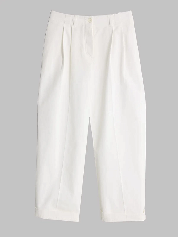 брюки TOTEME 242-WRB1641-FB0103-047 цвет белый