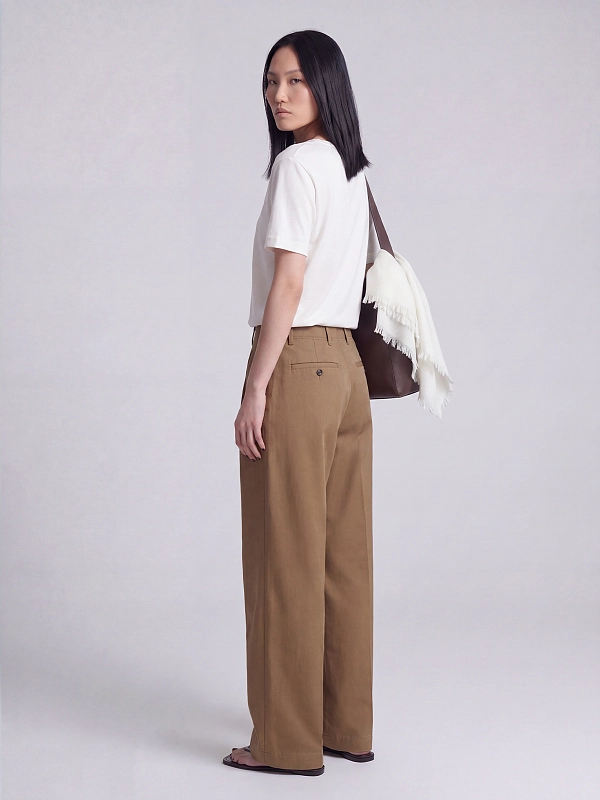 брюки TOTEME 242-WRB1641-FB0103-288 цвет коричневый