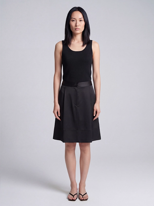 юбка TOTEME 252-WRB0275-FB0368-001 цвет черный