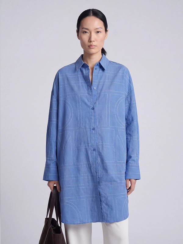 рубашка TOTEME 253-WRD0254-FB0239-276 цвет синий