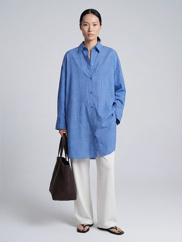 рубашка TOTEME 253-WRD0254-FB0239-276 цвет синий