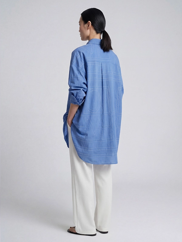 рубашка TOTEME 253-WRD0254-FB0239-276 цвет синий