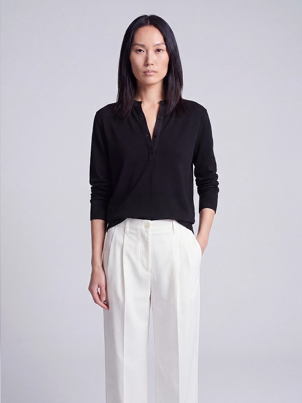 пуловер TOTEME 253-WRT0524-YA0190-001 цвет черный