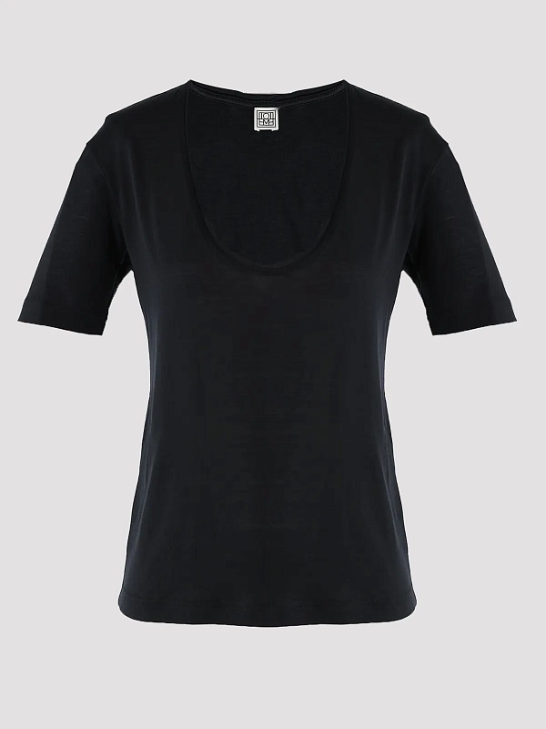 футболка TOTEME 253-WRT0527-FB0447-001 цвет черный