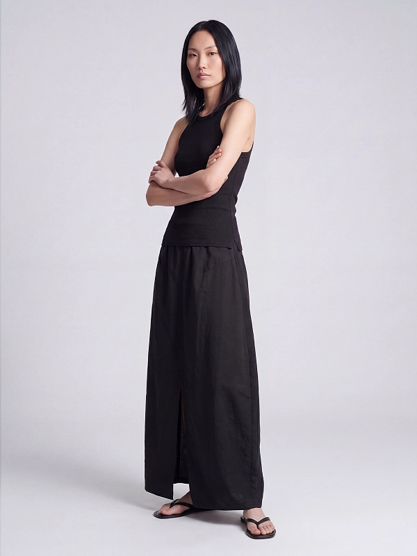 юбка TOTEME 262-WRB0454-FB0546-001 цвет черный