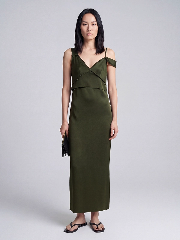 платье TOTEME 262-WRD0338-FB0526-123 цвет зеленый